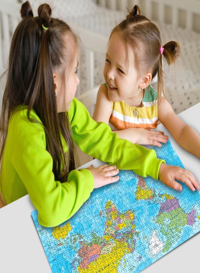 BRIJBASI World Map Jigsaw Puzzles for Kids and Childrens - Realistic Illustration Challenging Brain Booster Gifts, Fun and Creative Fun Game - Ages 5+ (500 Pcs) - Image 4